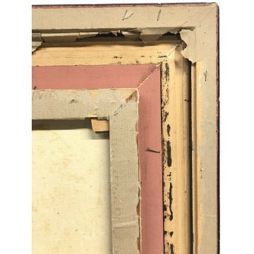 QUADRO DIPINTO OLIO TELA GINO DE SIMONE OPERA CITTA' VINTAGE ANNI 60 