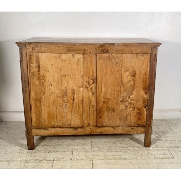 ANTICO COMÒ CASSETTONE 1800 CAPPUCCINO 4 CASSETTI LEGNO NOCE EPOCA GAMBA CIPOLLA