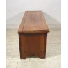 ANTICA PICCOLA CASSAPANCA LEGNO NOCE PANCA BAULE EPOCA 1800 RUSTICA PIEMONTESE