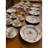 51 Pz SET TE CAFFE PORCELLANA BIANCA Herend Hungary DECORO BOUQUET Apponyi RUST