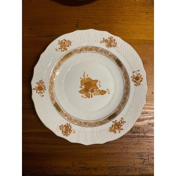 51 Pz SET TE CAFFE PORCELLANA BIANCA Herend Hungary DECORO BOUQUET Apponyi RUST