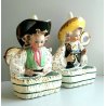 VASO CERAMICA DIPINTA G. Girardi VICENZA   512 GIRLS MARIACI MESSICO ANNI '50 