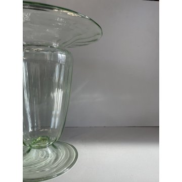 VASO COPPA VETRO Murano COSTOLATO Vittorio Zecchin MVM Cappellin 25cm/h ANNI '20