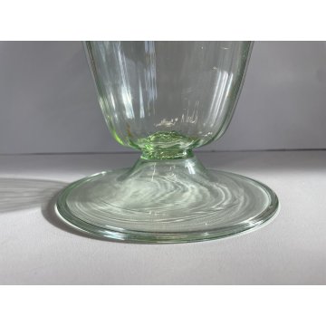 VASO COPPA VETRO Murano COSTOLATO Vittorio Zecchin MVM Cappellin 25cm/h ANNI '20