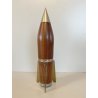 MACINA PEPE PEPINO MISSILE RAZZO ROCKET GRINDER PEPER MILL BRASS WOOD DESIGN '50