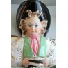 VASO CERAMICA DIPINTA G. Girardi VICENZA   512 GIRLS MARIACI MESSICO ANNI '50 