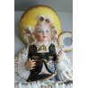 VASO CERAMICA DIPINTA G. Girardi VICENZA   512 GIRLS MARIACI MESSICO ANNI '50 