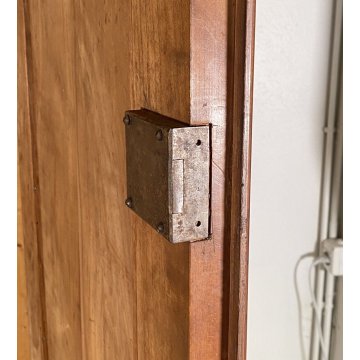 ANTICO ARMADIO RUSTICO GUARDAROBA 1900 LEGNO CILIEGIO 2 ANTE CASSETTO SPECCHIO