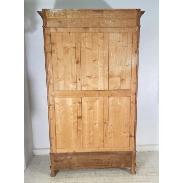 ANTICO ARMADIO RUSTICO GUARDAROBA 1900 LEGNO CILIEGIO 2 ANTE CASSETTO SPECCHIO