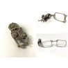 ANTICA SPILLA ARGENTATA OCCHIALI TEATRO a SCATTO LORGNETTE FOLDING GLASSES '20