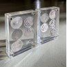 SERIE 10 MEDAGLIE ARGENTO 999 Salvador Dalì 10 COMANDAMENTI N 2578 PLEXIGLASS 76