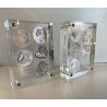 SERIE 10 MEDAGLIE ARGENTO 999 Salvador Dalì 10 COMANDAMENTI N 2578 PLEXIGLASS 76