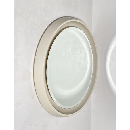 SPECCHIO PARETE BAGNO ROTONDO ABS LACCATO ANNI 70 SPECCHIERA DESIGN MIRROR