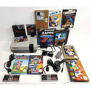 Console NINTENDO NES + PISTOLA + 9 GIOCHI Super Mario DUCK HUNT Zelda LOLO 2 ...