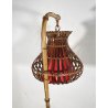 LAMPADA TERRA VINTAGE VIMINI DESIGN MIDCENTURY RATTAN BAMBU 1 LUME ANNI 60 LAMP