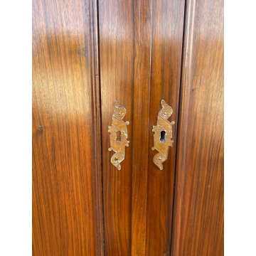 ANTICO GRANDE ARMADIO 2 CASSETTI LEGNO NOCE 3 ANTE GUARDAROBA EPOCA MOBILE 1800 