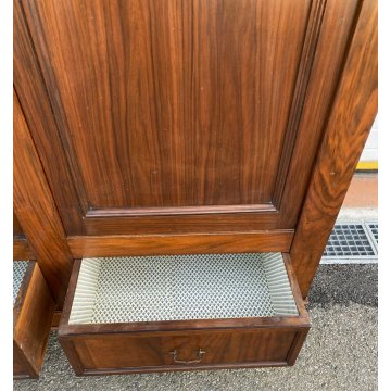 ANTICO GRANDE ARMADIO 2 CASSETTI LEGNO NOCE 3 ANTE GUARDAROBA EPOCA MOBILE 1800 