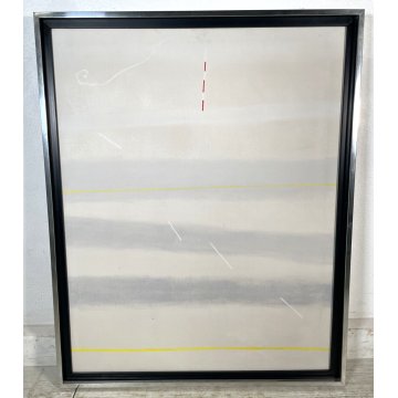 QUADRO DESIGN DIPINTO OLIO TELA "Valentino Vago" M.R 186 ARTE MODERNA XX secolo