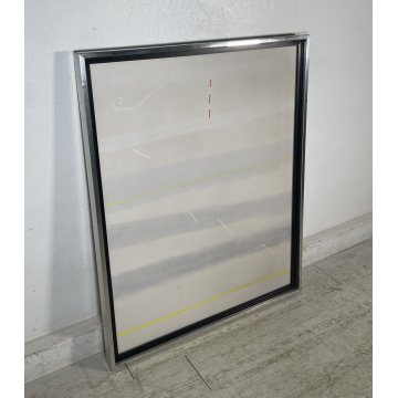 QUADRO DESIGN DIPINTO OLIO TELA "Valentino Vago" M.R 186 ARTE MODERNA XX secolo