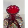 VASO VETRO ROSSO RUBINO SOFFIATO MURANO MURRINA FIRMATO IMPERIO ROSSI MILLEFIORI