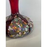 VASO VETRO ROSSO RUBINO SOFFIATO MURANO MURRINA FIRMATO IMPERIO ROSSI MILLEFIORI