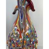 VASO VETRO SOFFIATO MURANO MURRINA SINFONIA IMPERIO ROSSI MILLEFIORI COLORATO