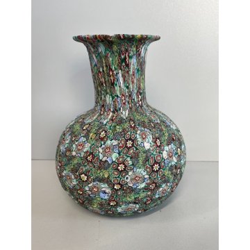 ANTICO VASO SOFFIATO VETRO MURANO MURRINA SCOPERTA EPOCA 1800 CHIOGGIA MURANO 