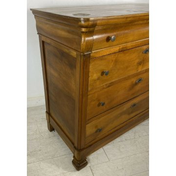 ANTICO COMÒ CAPPUCCINO CARLO X LEGNO NOCE 4 CASSETTI 1800 MOBILE EPOCA 