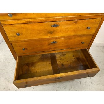 ANTICO COMÒ CAPPUCCINO CARLO X LEGNO NOCE 4 CASSETTI 1800 MOBILE EPOCA 