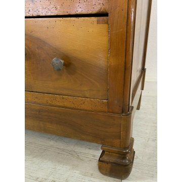 ANTICO COMÒ CAPPUCCINO CARLO X LEGNO NOCE 4 CASSETTI 1800 MOBILE EPOCA 