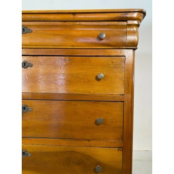 ANTICO COMÒ CAPPUCCINO CARLO X LEGNO NOCE 4 CASSETTI 1800 MOBILE EPOCA 