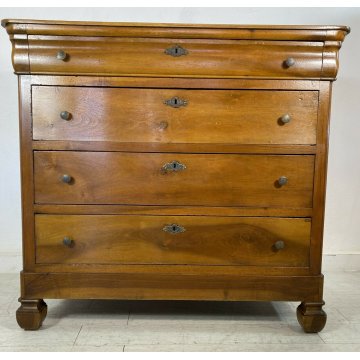 ANTICO COMÒ CAPPUCCINO CARLO X LEGNO NOCE 4 CASSETTI 1800 MOBILE EPOCA 