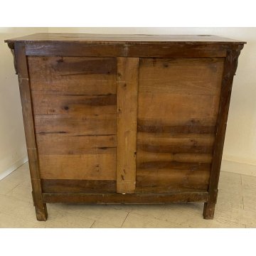 ANTICO COMÒ CAPPUCCINO CARLO X LEGNO NOCE 4 CASSETTI 1800 MOBILE EPOCA 