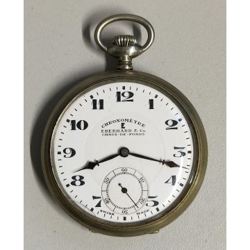 ANTICO OROLOGIO TASCA Eberhard Chronometre EPOCA anni 30 OLD POCKET WATCH montre