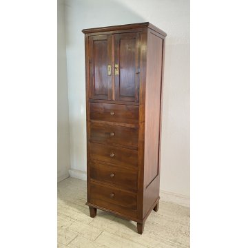 ANTICO MOBILE CREDENZA SECRETAIRE 5 CASSETTI 2 ANTE DISPENSA ETNICO PRIMI 1900