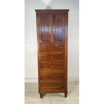 ANTICO MOBILE CREDENZA SECRETAIRE 5 CASSETTI 2 ANTE DISPENSA ETNICO PRIMI 1900