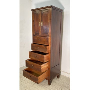 ANTICO MOBILE CREDENZA SECRETAIRE 5 CASSETTI 2 ANTE DISPENSA ETNICO PRIMI 1900