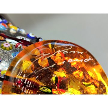 CORNUCOPIA Millefiori VETRO Murano DESIGN Imperio Rossi SOFFIATO Vaso MURRINA