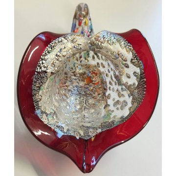 CORNUCOPIA Millefiori VETRO Murano DESIGN Imperio Rossi SOFFIATO Vaso MURRINA