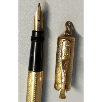 Waterman IDEAL Antica Penna Stilografica RETRATTILE Safety ORO 18kr FOUNTAIN PEN