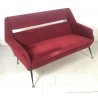 DIVANO DESIGN GIGI RADICE 1955 BORDEAUX VINTAGE ARMCHAIR SEDIA ITALY ANNI 50 