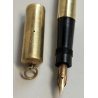 Antica Penna Stilografica RETRATTILE Safety ORO 18kr OLD FOUNTAIN PEN Plume NIB