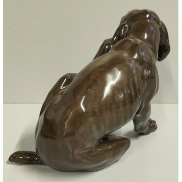 ANTICA STATUA CERAMICA Galluba & Hofmann EPOCA 900 scultura FIGURA Cane Setter