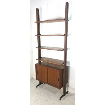 LIBRERIA MODULARE A GIORNO STANDING WALL UNIT BOOKSHELF DESIGN ANNI 50/60 VINTAG
