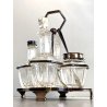 VINTAGE SET MENAGE CONDIMENTO TAVOLA CRISTALLO METALLO SILVERPLATED PUNZONE '40