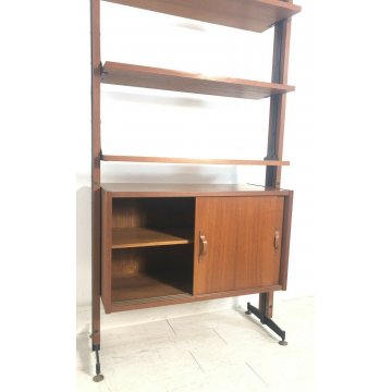 LIBRERIA MODULARE A GIORNO STANDING WALL UNIT BOOKSHELF DESIGN ANNI 50/60 VINTAG