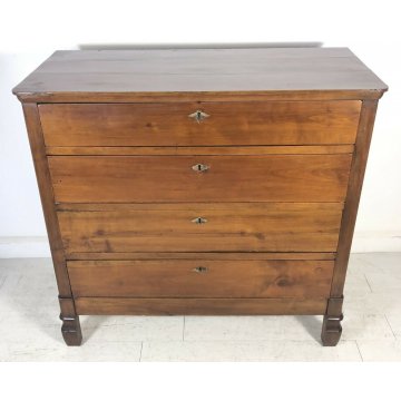 ANTICO COMÒ LEGNO NOCE 4 CASSETTI 1800 MOBILE EPOCA LUCIDATO CASSETTONE OLD CASA