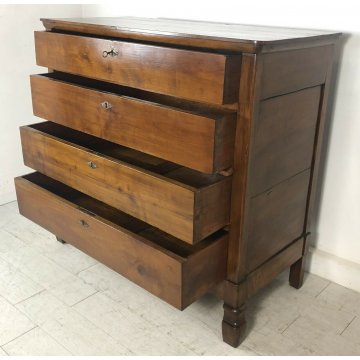 ANTICO COMÒ LEGNO NOCE 4 CASSETTI 1800 MOBILE EPOCA LUCIDATO CASSETTONE OLD CASA