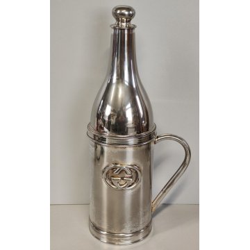 COPRIBOTTIGLIA ARGENTATO Gucci ANNI 90 VINTAGE SILVER BOTTLE COVER bottiglia 750