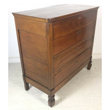 ANTICO COMÒ LEGNO NOCE 4 CASSETTI 1800 MOBILE EPOCA LUCIDATO CASSETTONE OLD CASA
